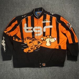 JH Design Tigger Jacket Mens 4XL Embroidered Denim Disney Nascar Daytona 2006